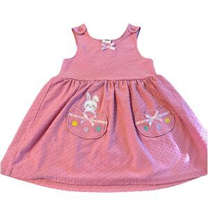 Start Up Kids Girls Pink Sleeveless Dress Easter Theme Size 3T